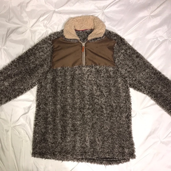 True Grit fuzzy winter quarter zip size S/M - Picture 1 of 2